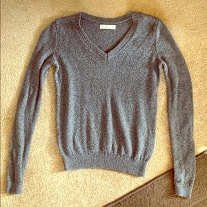 Abercrombie and Fitch V-neck gray sweater